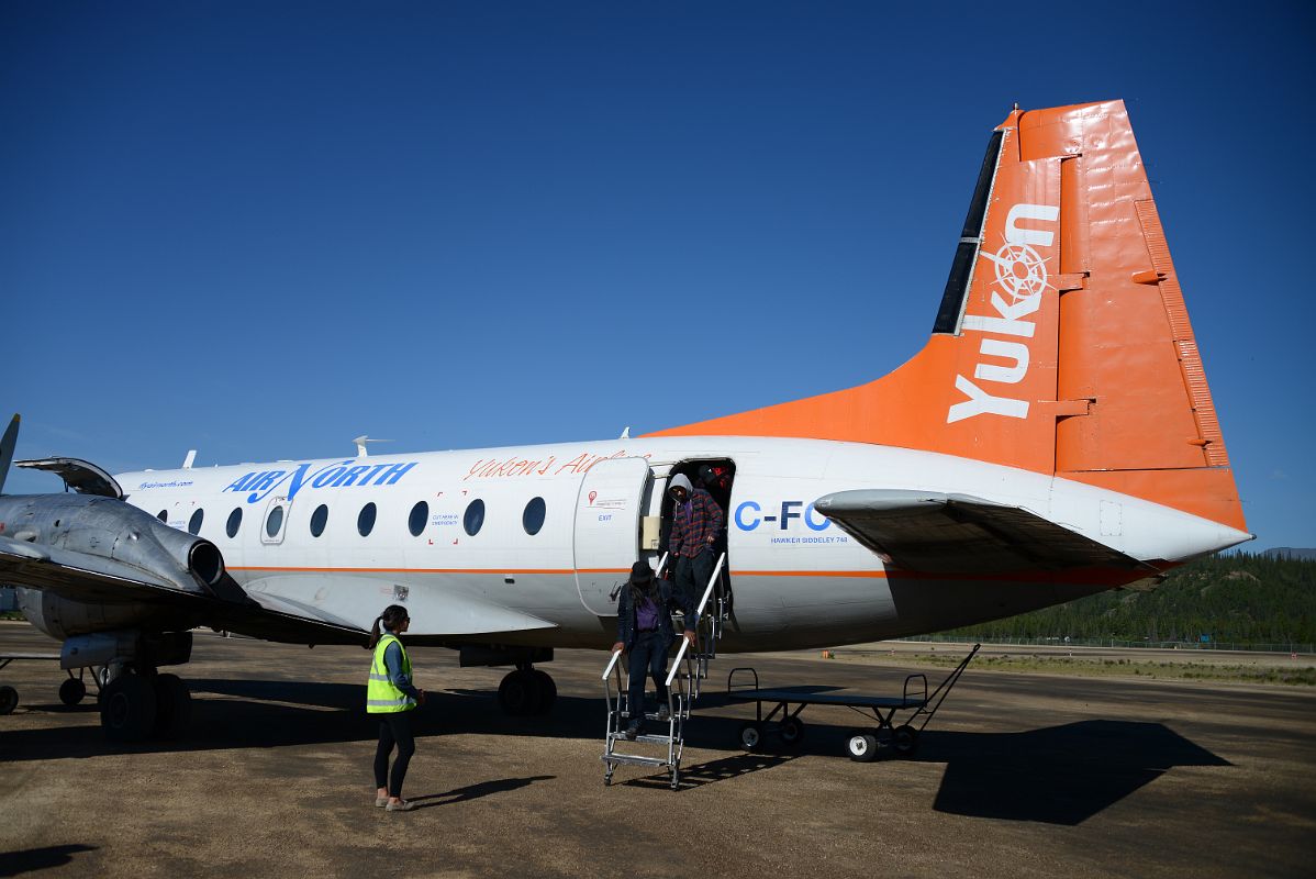 04B Disembarking From Air North Airplane At Old Crow Yukon Airport